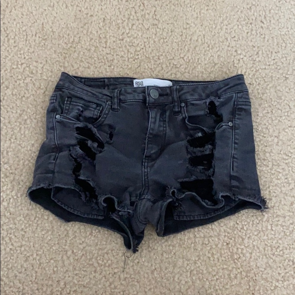 RSQ black jean shorts